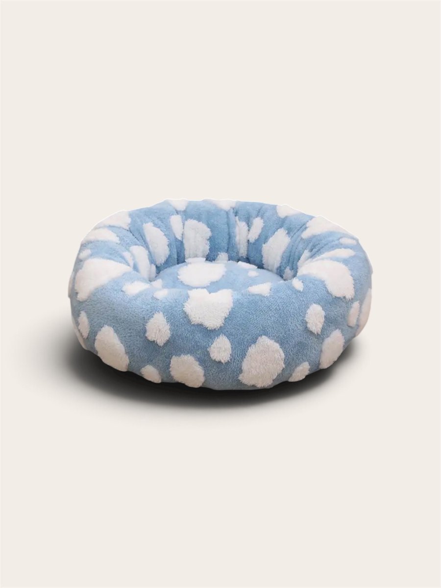Panier Bouclette à motifs, coloris bleu nuages