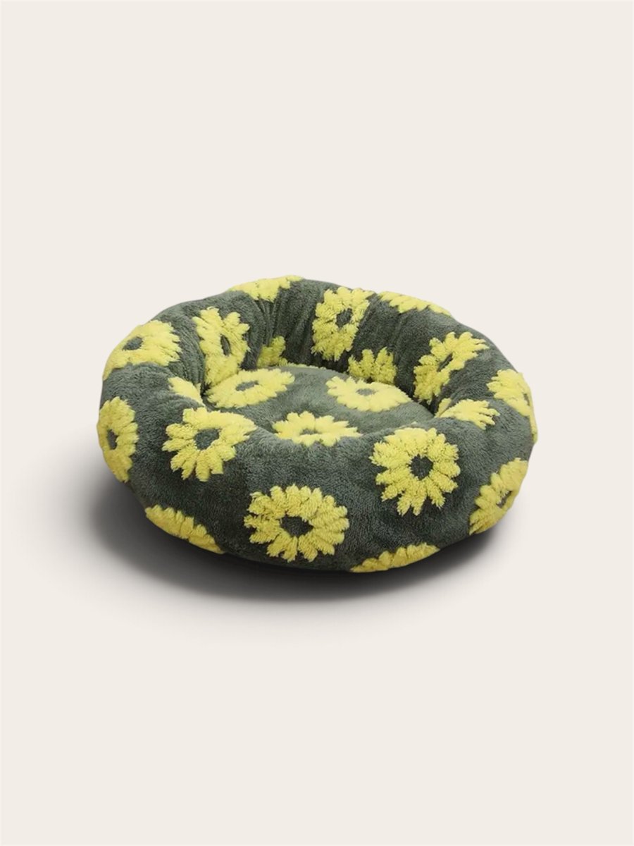 Panier Bouclette à motifs, coloris vert sapin